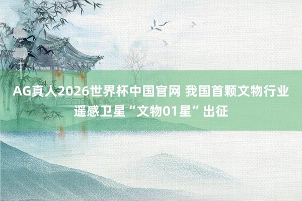 AG真人2026世界杯中国官网 我国首颗文物行业遥感卫星“文物01星”出征