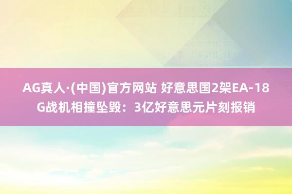 AG真人·(中国)官方网站 好意思国2架EA-18G战机相撞坠毁:3亿好意思元片刻报销