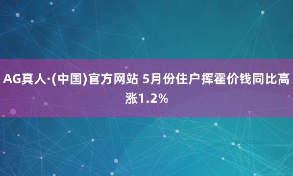 AG真人·(中国)官方网站 5月份住户挥霍价钱同比高涨1.2%