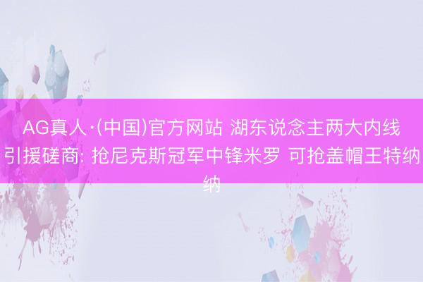 AG真人·(中国)官方网站 湖东说念主两大内线引援磋商: 抢尼克斯冠军中锋米罗 可抢盖帽王特纳