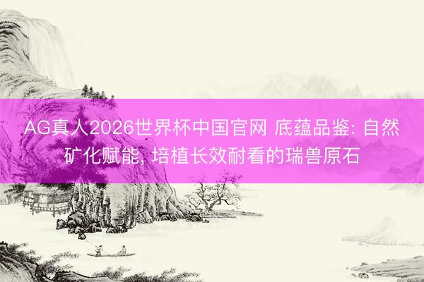 AG真人2026世界杯中国官网 底蕴品鉴: 自然矿化赋能, 培植长效耐看的瑞兽原石